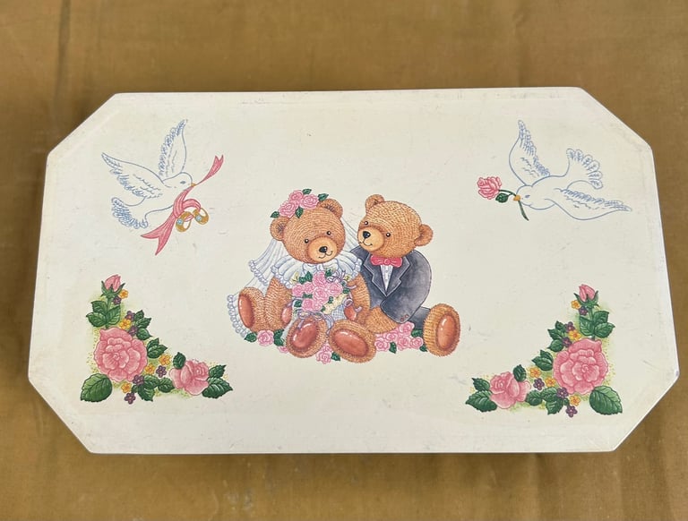 image for Paddington & Bride White Wooden Jewellery Box.