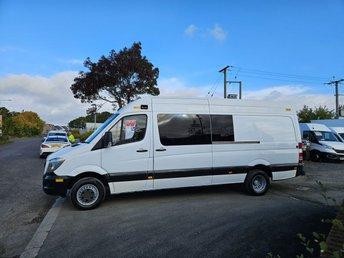 2016 ON 66 PLATE MERCEDES BENZ SPRINTER 516CDI TRW LWB DIESEL CREW VAN ULEZ FREE