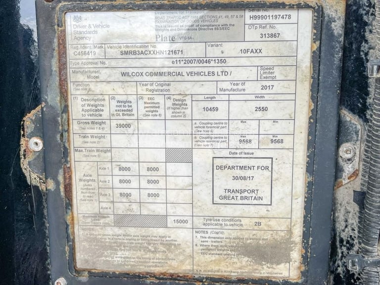 WILCOX BULK TIPPING TRAILER 