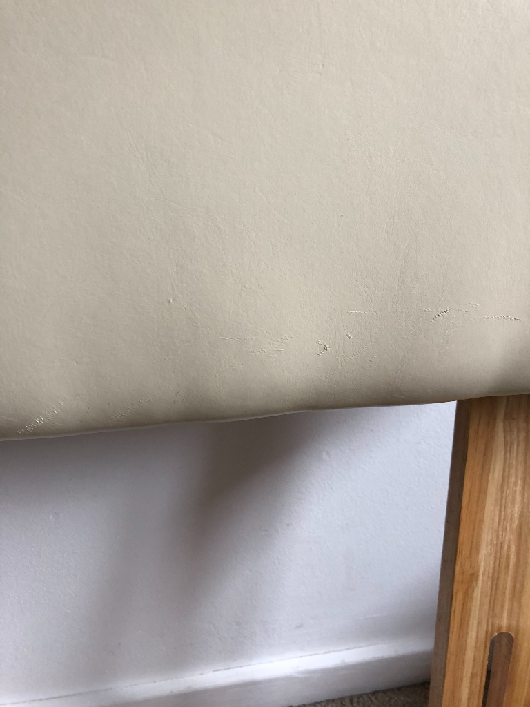 Headboard - Single Size - Cream Leather Designer Bed Company Canterbury