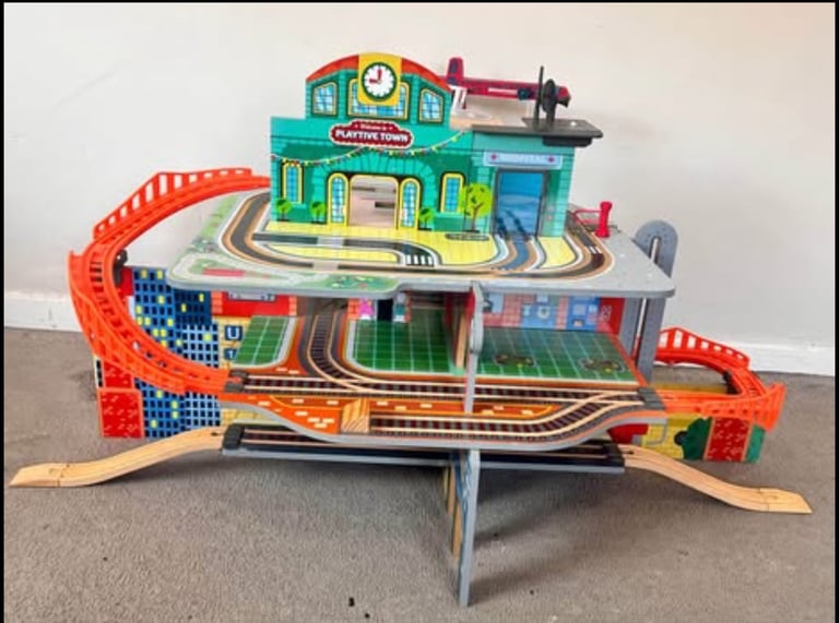 Very Large wooden Train sets / XXL TRAIN SET / Dino Train set with 100+ accessories 