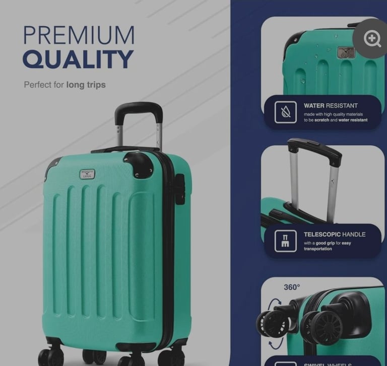 A new still boxed 2 pcs hard shell Suitcases 24inch and 20inch in 