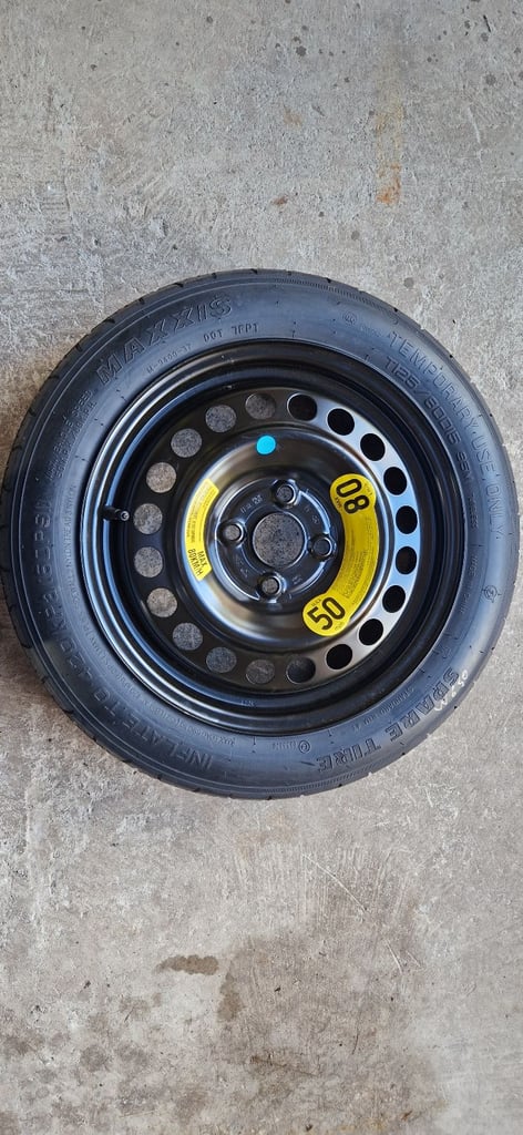 New and unused space saver spare wheel for Hyundai i20/i10