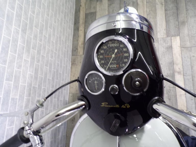 1959 TRIUMPH T120 BONNEVILLE Royal Blue Pearl Grey Fully Restored Rare Exclus...