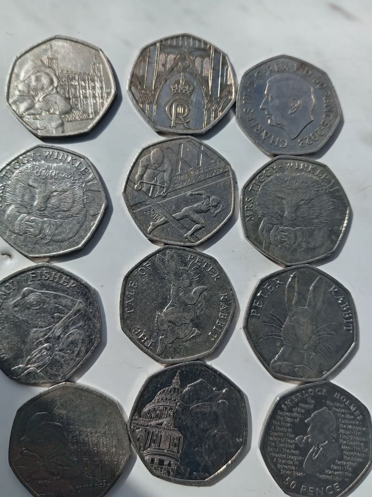 Collectable 50p coins 