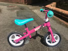 Girls balance bike pink 