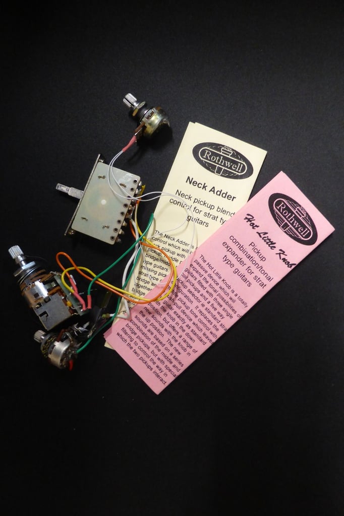 Rothwell Stratocaster Neck Adder & Hot Little Knob & 5 way Switch Harness By Rothwell £25