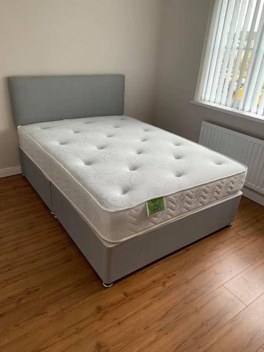 image for DIVAN Luxury 4FT Small Double Bed Base With Mattress & Storage Drawers 25% OFF !! COD