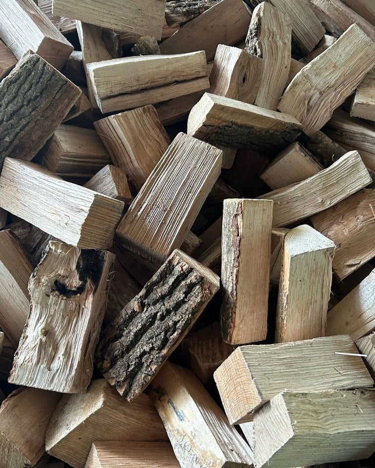 Hardwood logs dried firewood dry ready to burn