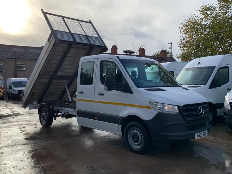 2021 MERCEDES BENZ SPRINTER 314 RWD ALLOY BODY DOUBLE / CREW CAB TIPPER 1 OWNER