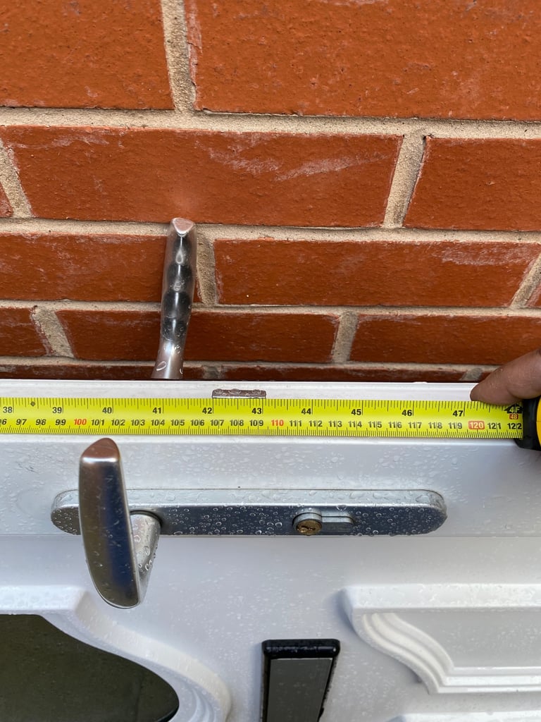 Wood grain on white Double Glazing door