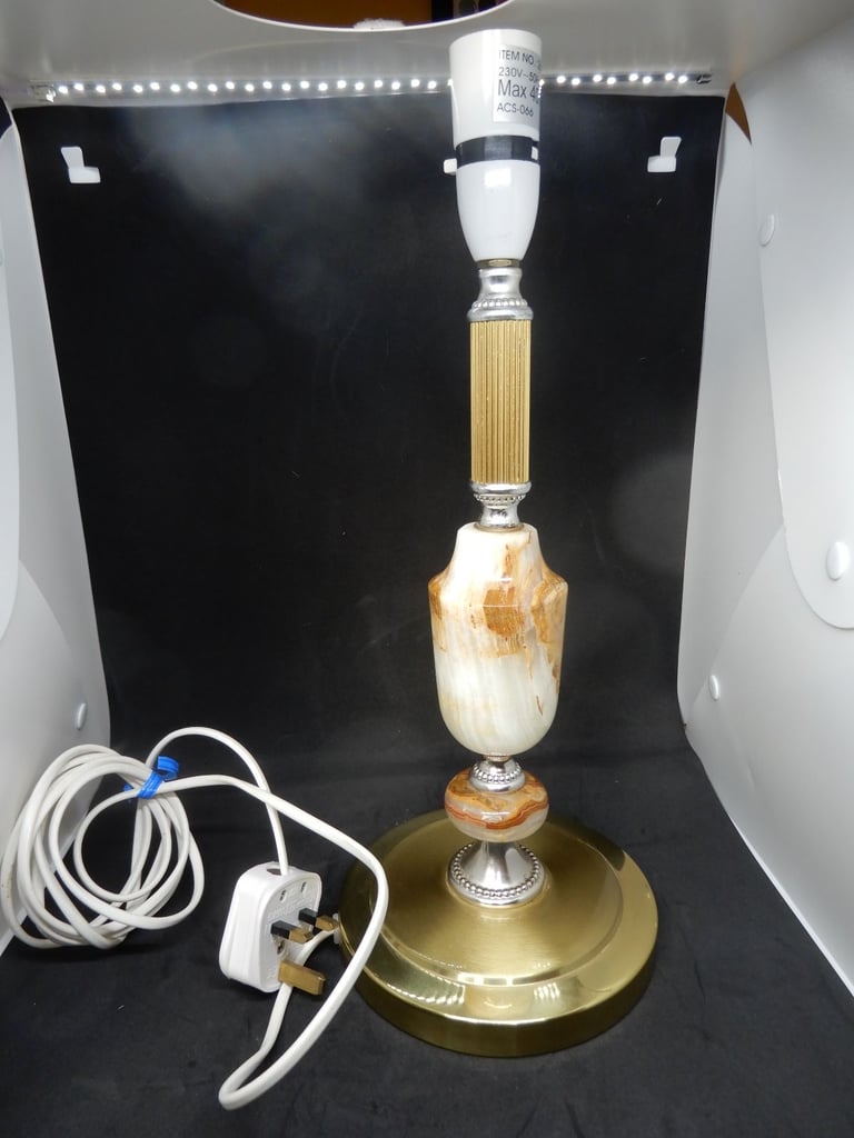 Antique Table lamp Onyx and brass