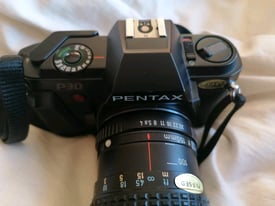 image for Pentax P30, 35mm Camera, Pentax 75-150 mm Zoom Lens, Cobra Flash Gun
