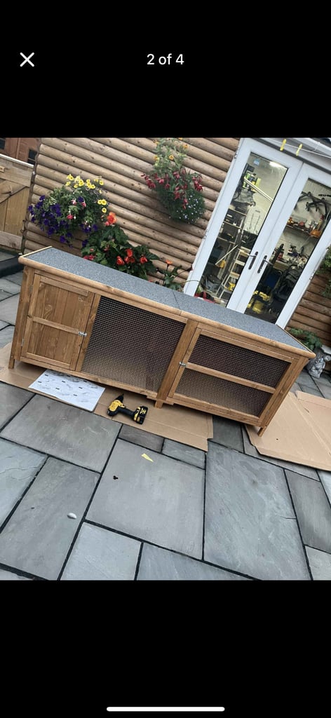 Guinea pig / rabbit hutch and cover 