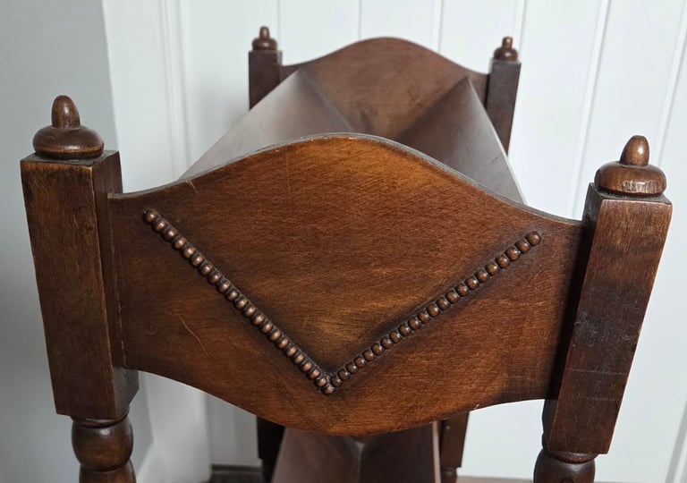 Vintage oak double book trough