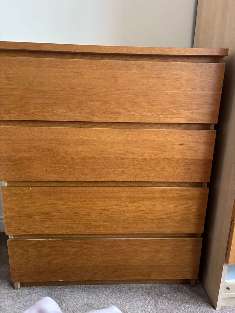 image for Chest of 4 drawers, 39" by 32" by 19"