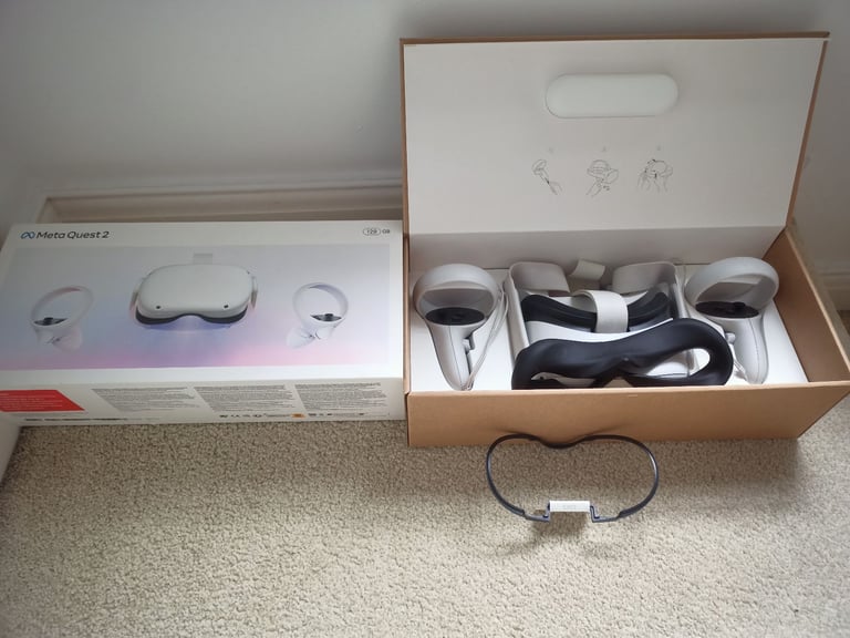 image for Meta/Oculus Quest 2 VR Advanced All-In-One Headset (With Controllers) - 128GB- Boxed