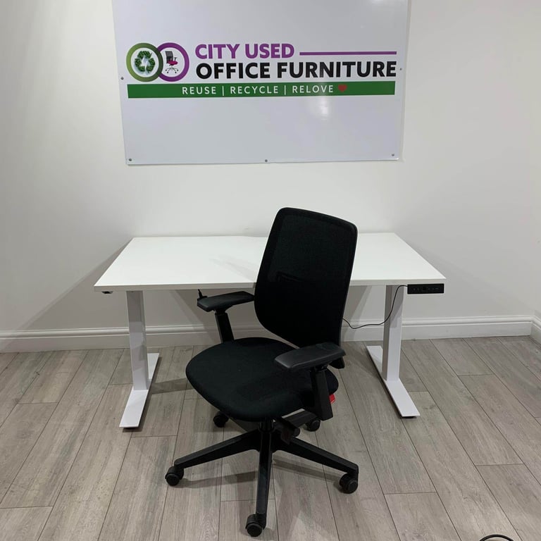 Used Office Furniture! ♻️ Pro Electric Sit-Stand Desk, Dual Motor, Memory Settings🚚