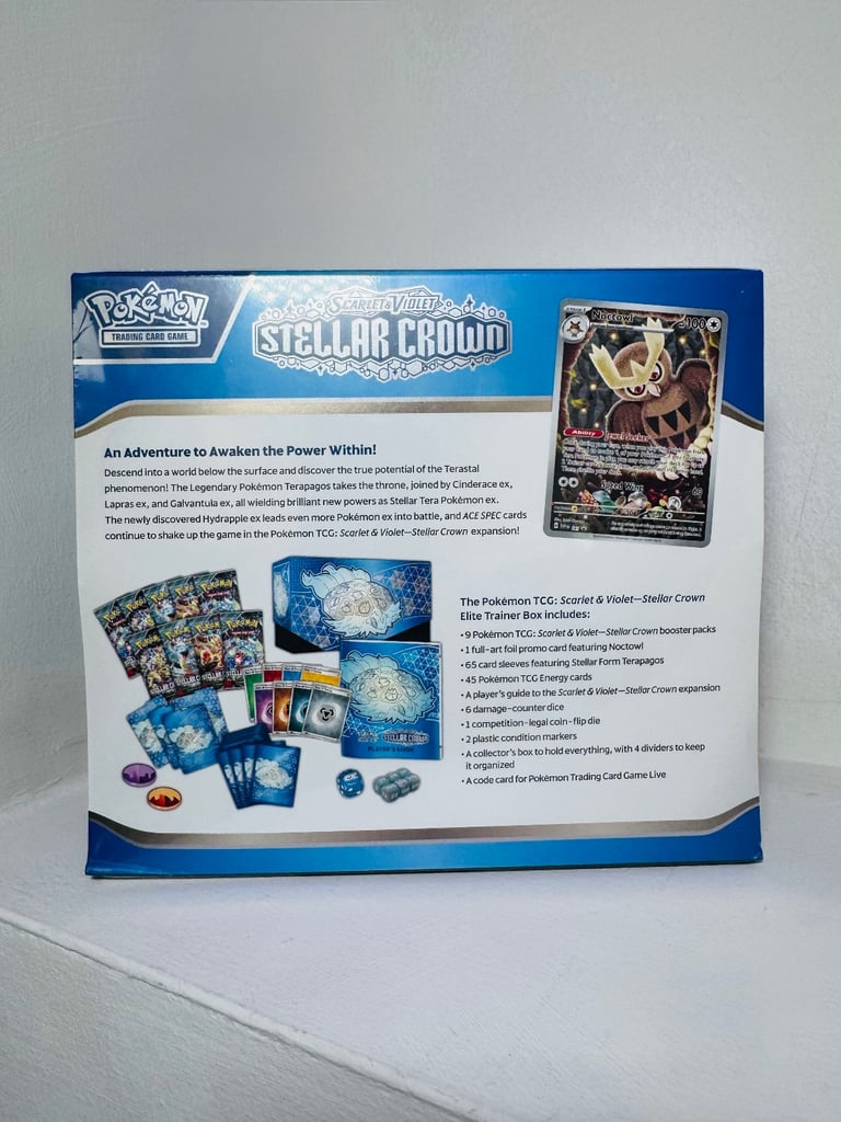New/sealed pokemon scarlet & violet stellar crown elite trainer box