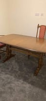 Ercol dining table and chairs 
