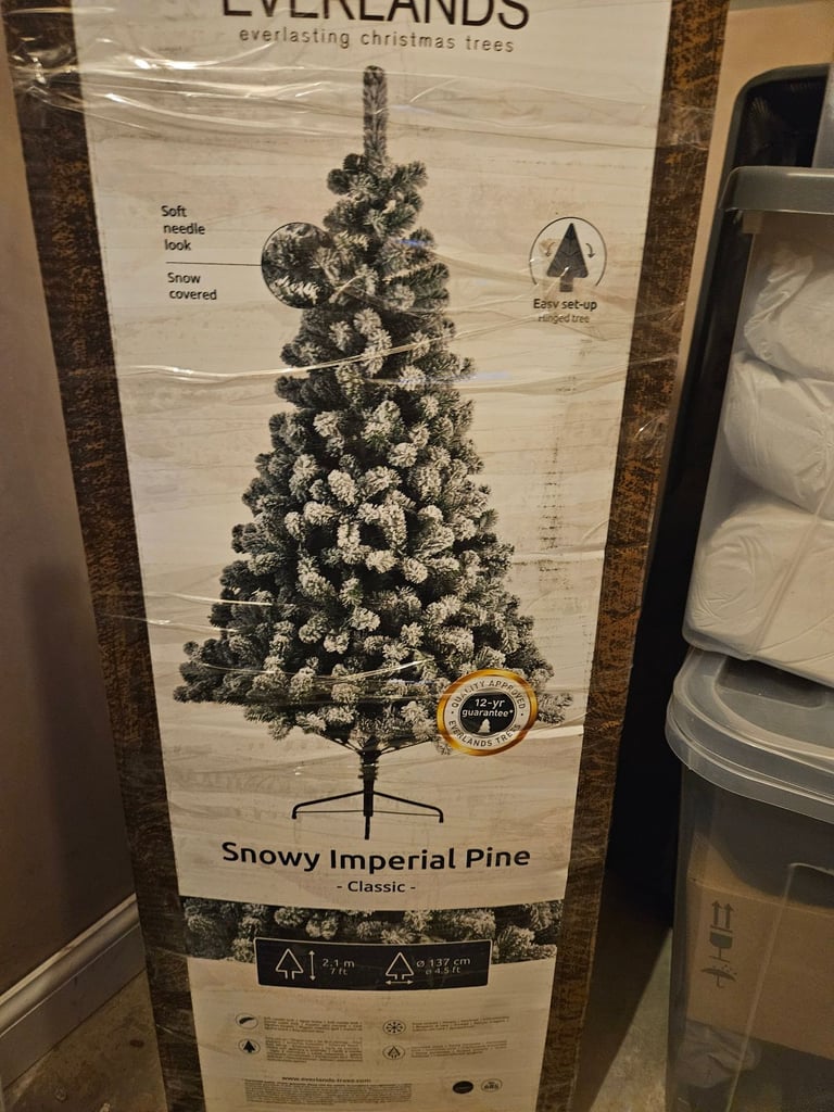7ft flocked Christmas tree 