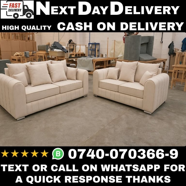 image for Stylish Lilly Couch Set – Corner & 3+2 Sofas On Sale Today!