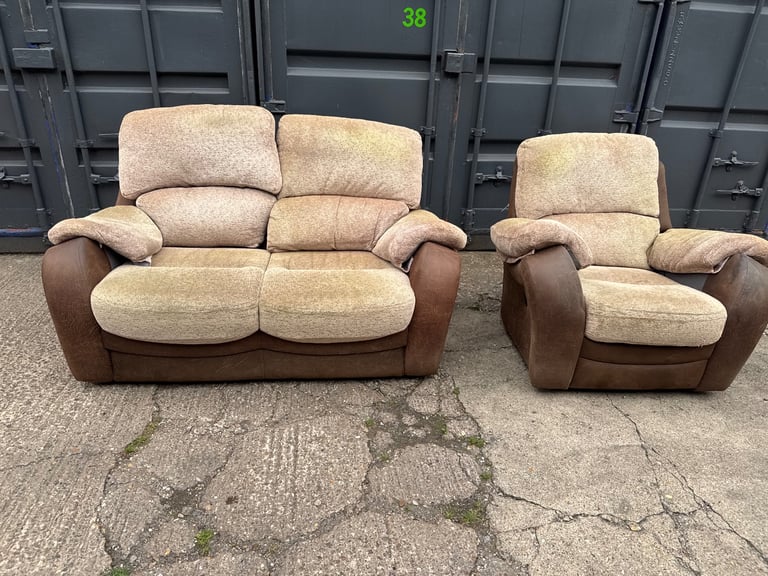 Sofa Set 2Pc Brown