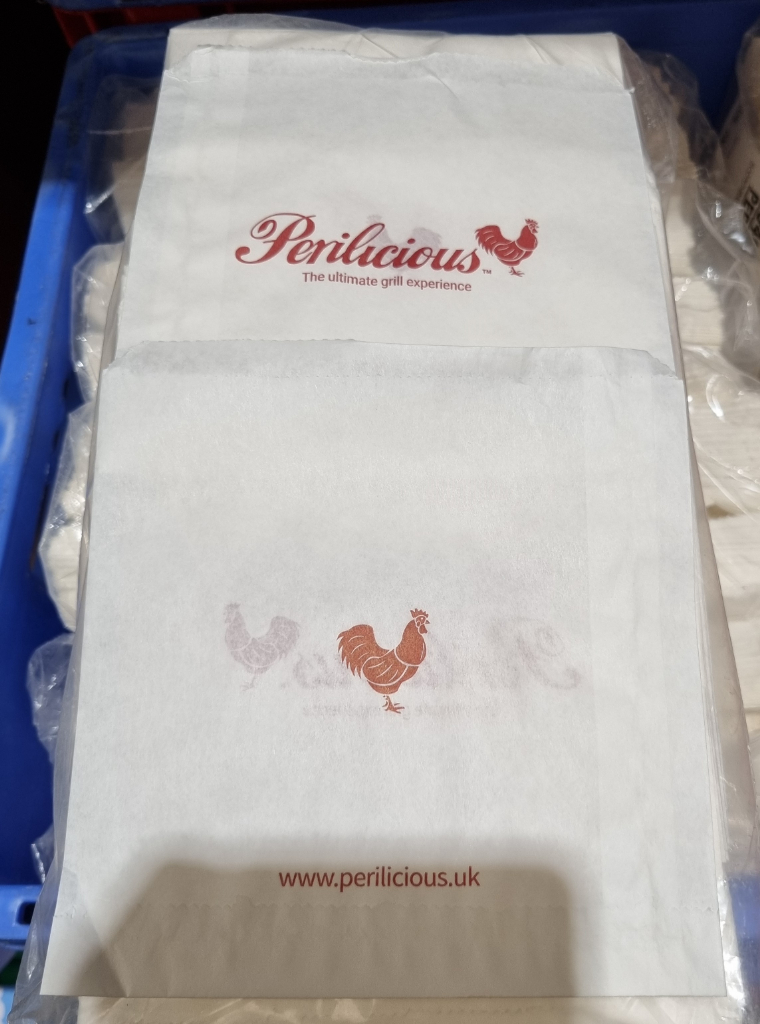 Food Takeaway Chip Bags, sold by pack (2 sizes available) 