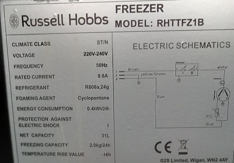 RUSSELL HOBBS Mini Freezer 