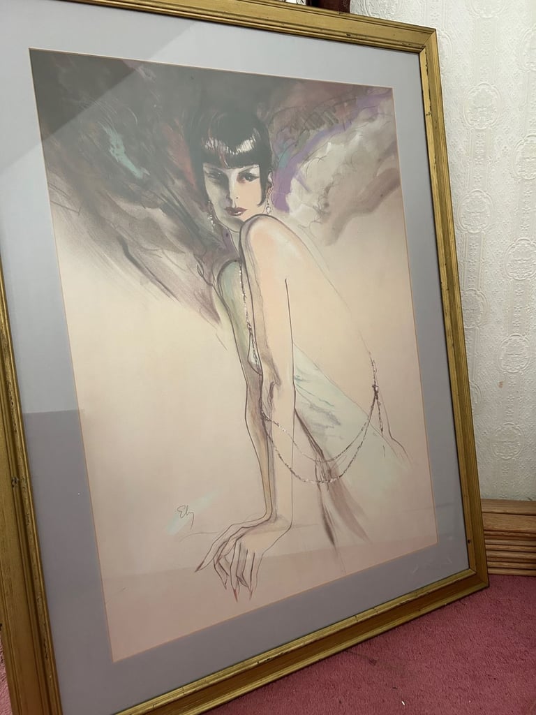 image for Richard Ely &quot;Red Flower&quot; flapper girl large picture