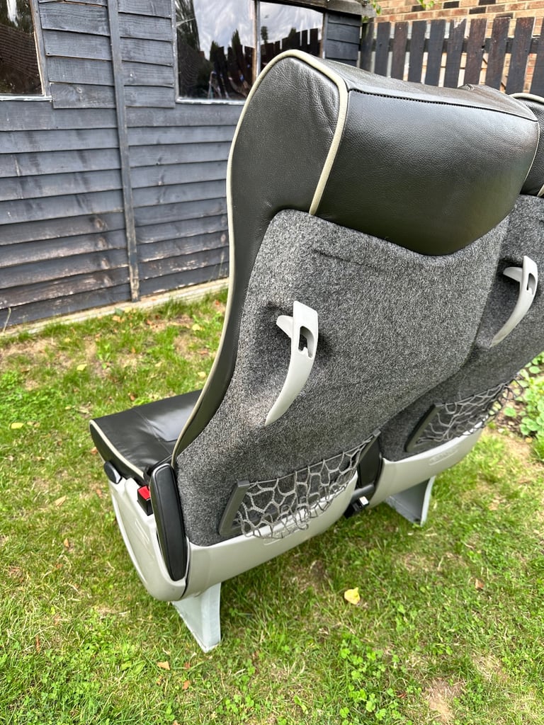 Van camper conversion luxury leather seats reclining rear double with seatbelts 