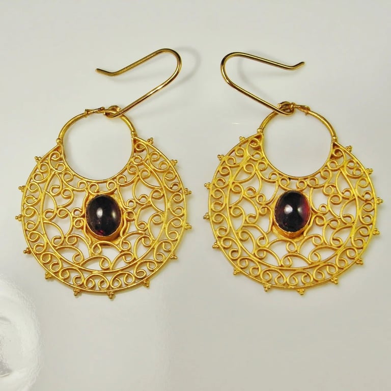 Byzantine Earrings 22K Gold Byzantine Jewelry 6th C AD Medieval Pre Georgian