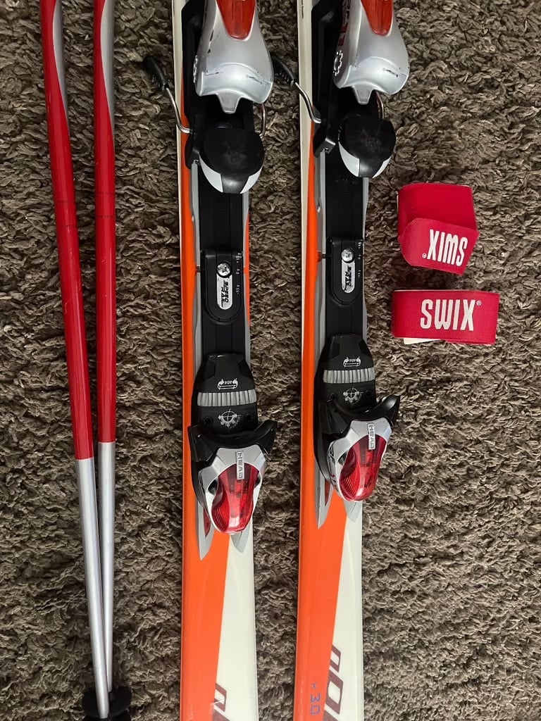 Head skis, poles and ski bag