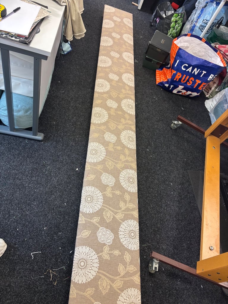 Upholstered wood framed pelmet  