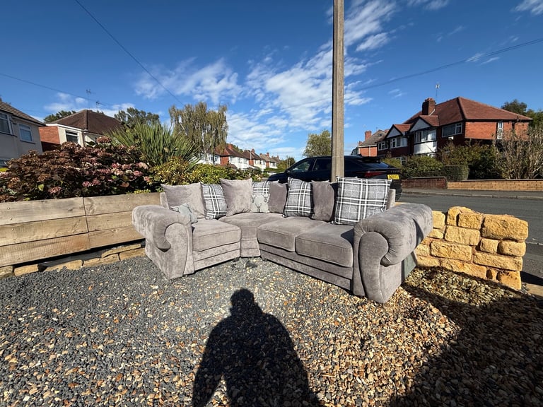 Grey Verona Corner Sofa 