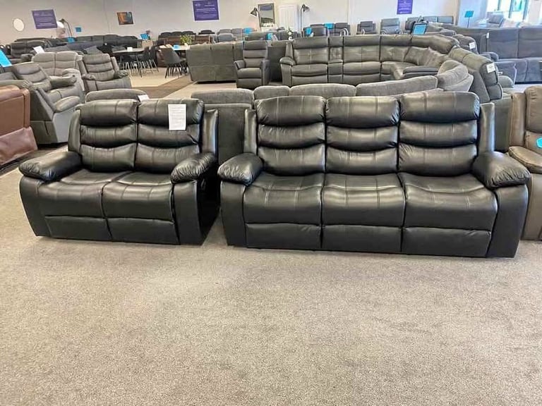 Recliner Sofa - black Color 3-2 Seater sofa set - today delivery cash on delivery