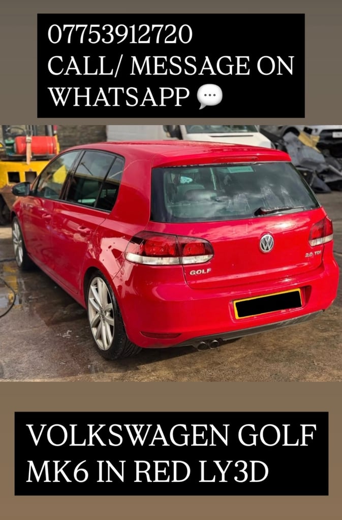 VOLKSWAGEN GOLF MK6 FOR BREAKING 2008-2012 IN RED LY3D