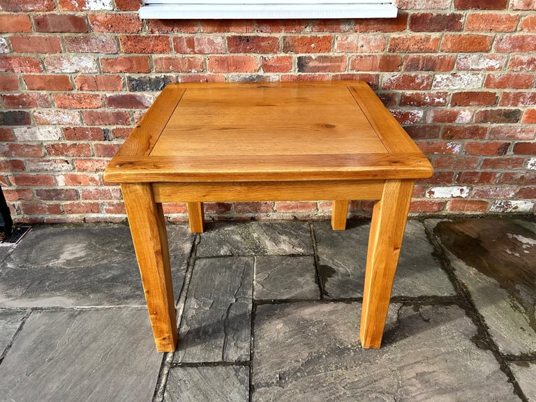 Rustic Solid Oak Square Dining Table - Great Condition 
