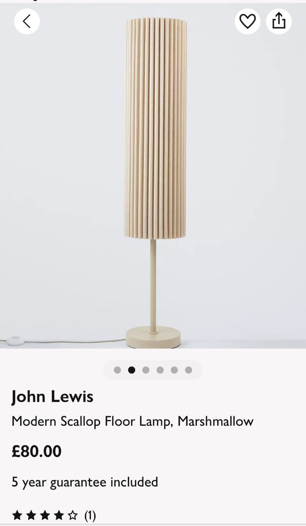 John Lewis scallop floor lamp
