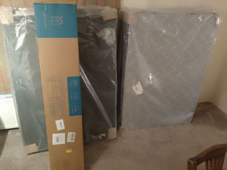 Brand new boxed double bed and mattress 