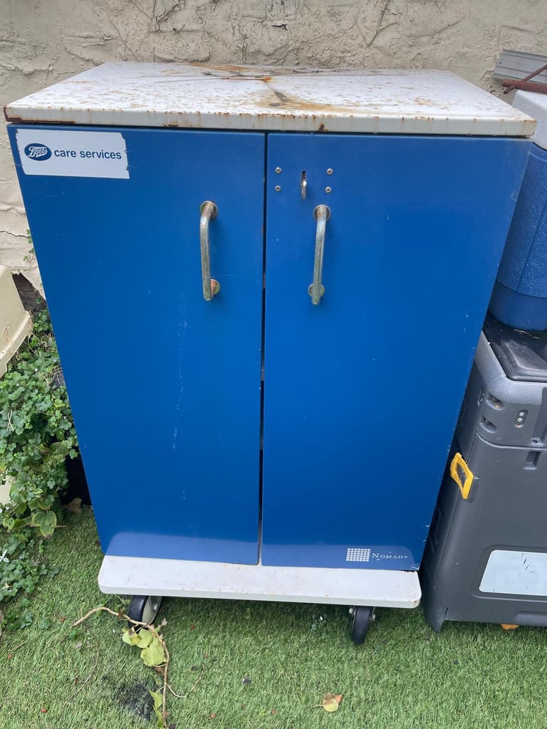 image for Old dispensary lockable cabinet suitable for any storage 