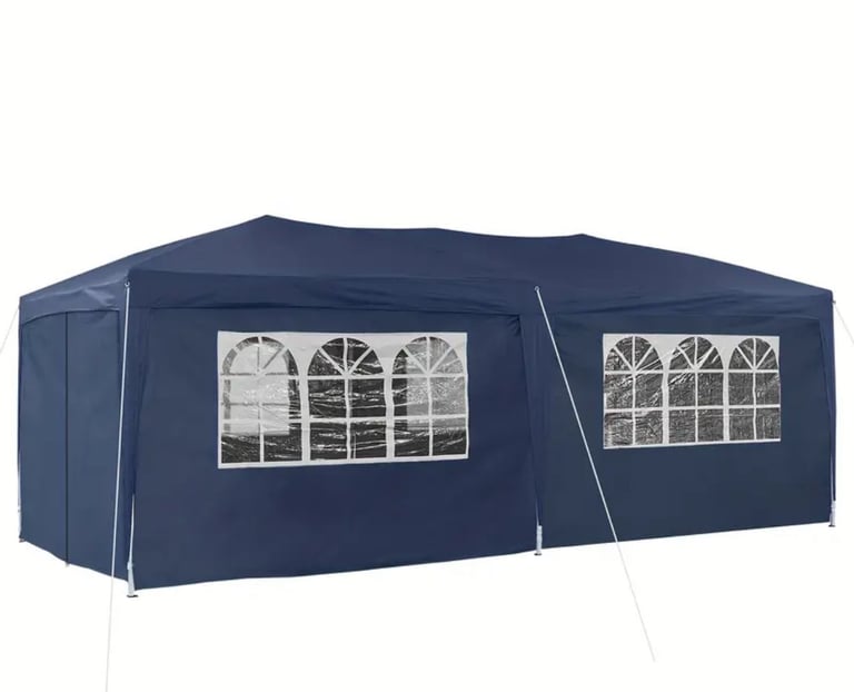 image for 3 X 6 M Gazebo With 6 Side Panels Water Resistant Anti-UV Garden Gazebo Marquee