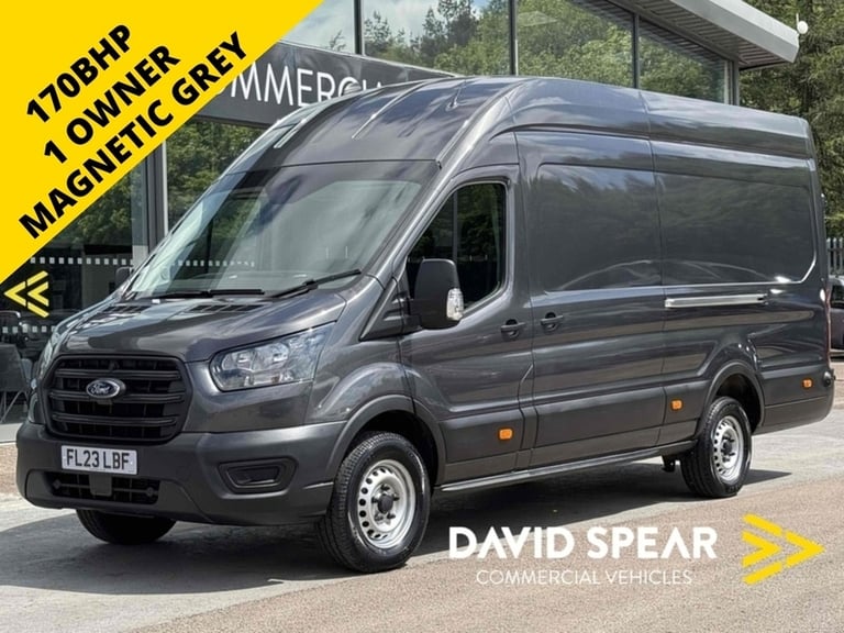2023 Ford Transit TDCI 170ps 350 Leader RWD L4H3 JUMBOI 4.1M Euro 6 1 Owner With Full Service Pan...