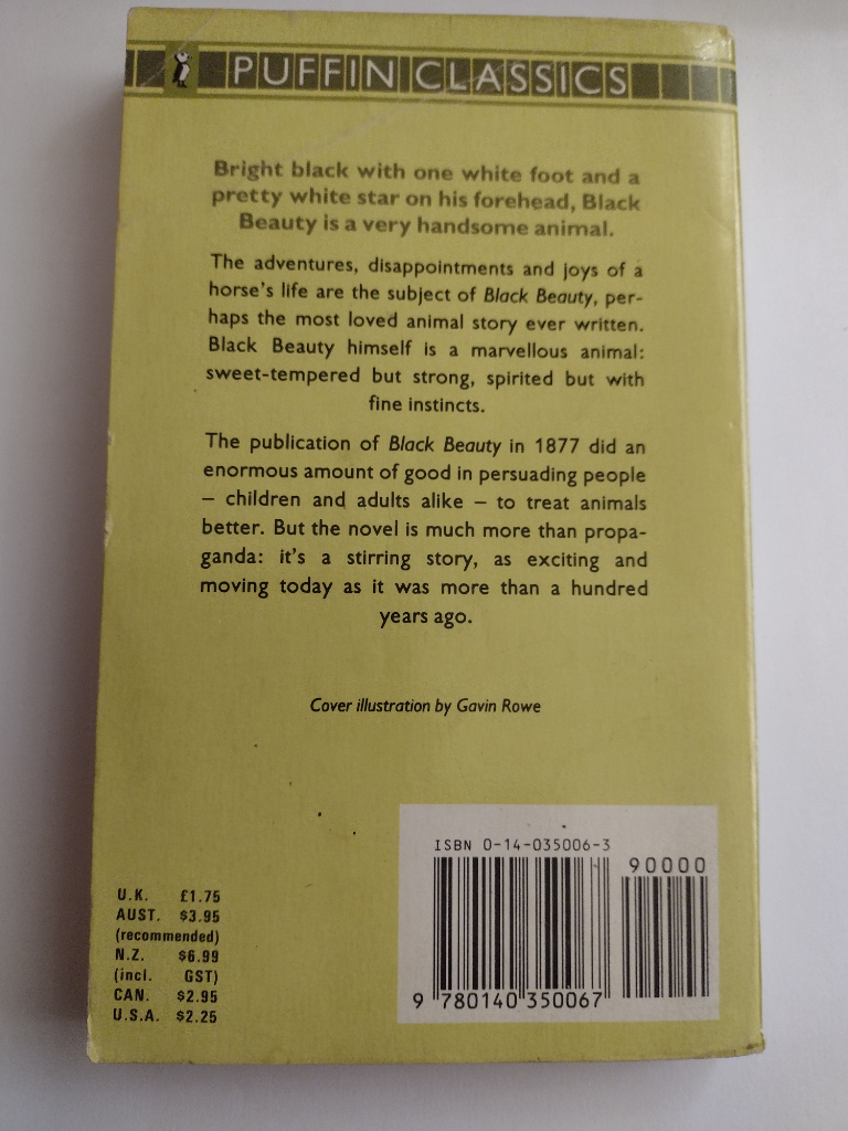 'BLACK BEAUTY' by Anna Sewell (Puffin Classics)