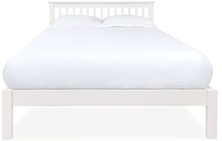 Wooden Bedframe – Off-White – Assembled but Unused – £280