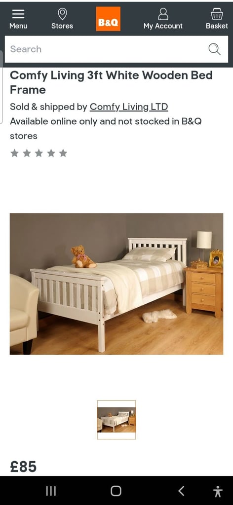 Brand new 3ft Atlantis high foot wooden bed 