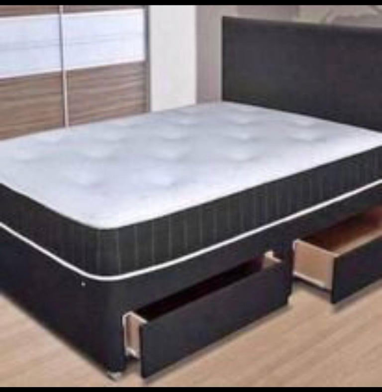 🚚 High Quality DIVAN Bed 4FT6 >> With Storage Drawers + Mattress >> Save 20% 💎