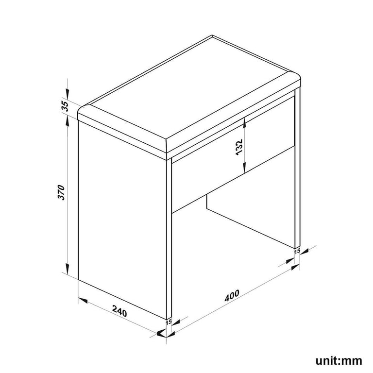 New White LED Makeup Desk + Stool and Mirror RRP £200 Our Price £115