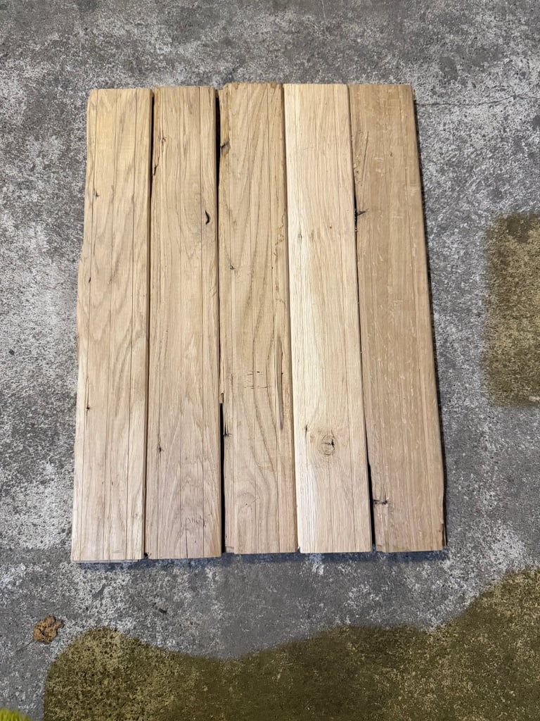 🌿 O507POZ — Reclaimed Oak GYM Parquet Flooring (50 × 7 cm) @wood_job_uk
