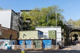 Shipping container commercial unit to let in the heart of Brighton with street frontage. 